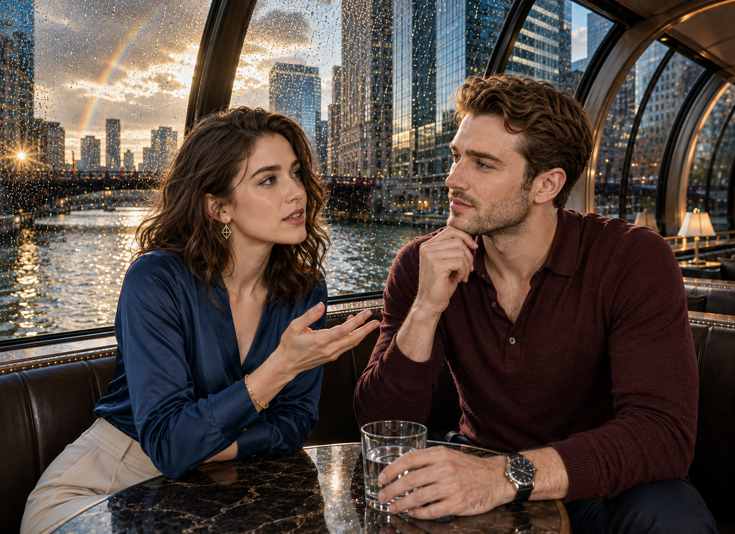 Can a relationship work with different political views shown by a young adult couple navigating a serious disagreement while maintaining respect and emotional connection.